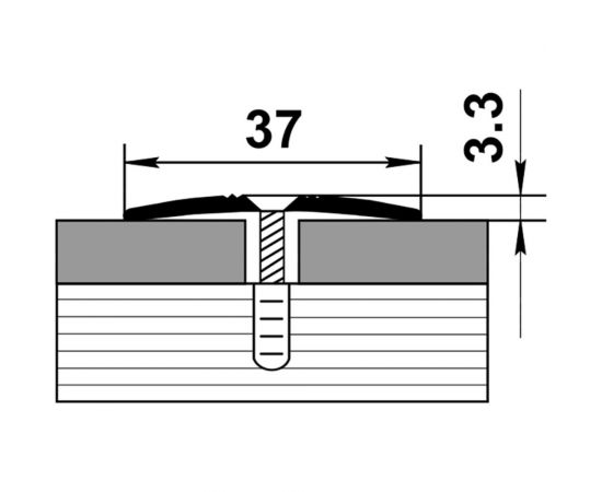 Порог-стык а5 GRACE (алюминий; 37 мм; 0,9 м; гольфстрим) УТ000040643 – изображение 2