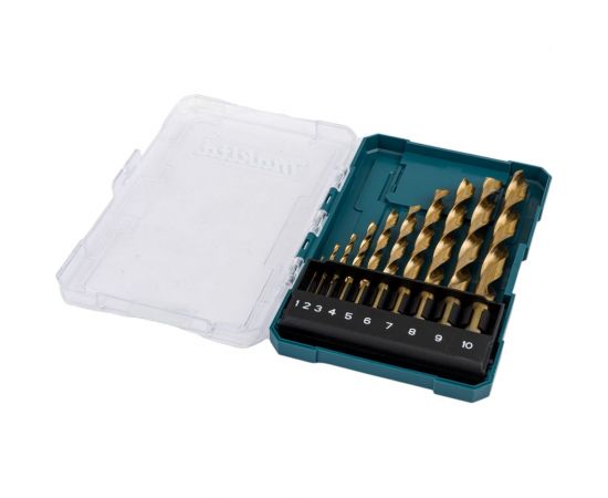 Набор сверл по металлу HSS-TiN Economy 10 шт.,1-10 мм Makita D-72849 – изображение 3