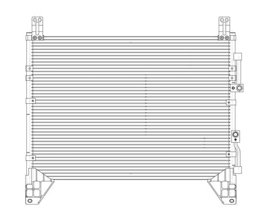 Радиатор кондиционера для автомобилей Rexton II 2.0D/2.7D LUZAR LRAC 1751 – изображение 3
