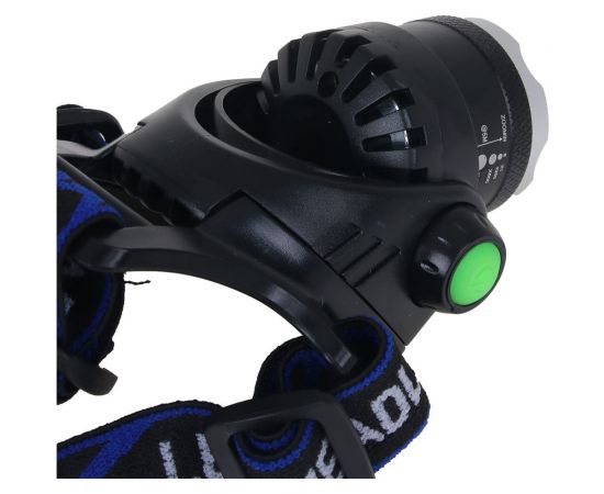 Налобный фонарь ЧИНГИСХАН 1 T6 LED, с фокусировкой, 2х1200мАч, 3 режима, пластик 221-024 – изображение 3