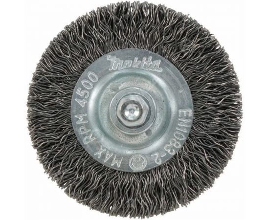 Щетка проволочная дисковая (50 мм, толщина проволоки 0.3 мм, гофрированная, металл, 1/4"") Makita D-76473 – изображение 4