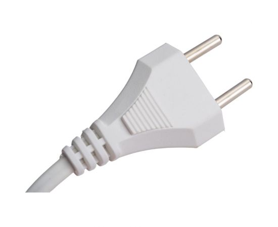 Сетевой шнур Мастер Тока ШВВПбм 2x0.75 белый, 6А, без заземления, 1,5м, плоская вилка СШ0035 – изображение 4