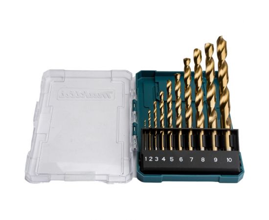 Набор сверл по металлу HSS-TiN Economy 10 шт.,1-10 мм Makita D-72849 – изображение 5