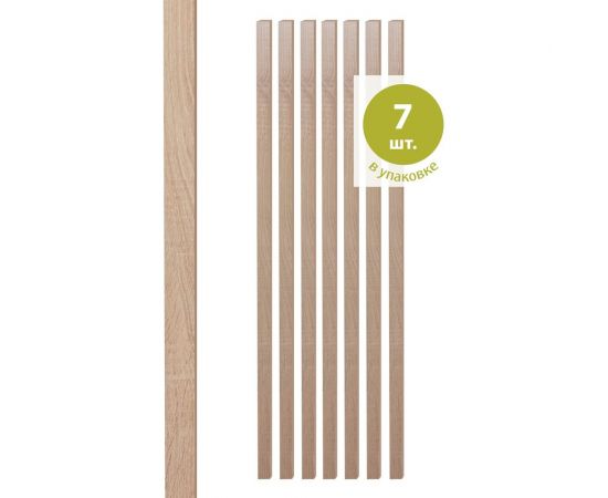 Интерьерная рейка Стильный Дом МДФ, 2700x50x16 мм, дуб сонома, 7 штук v530989 – изображение 6