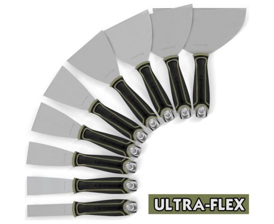 Малярный строительный шпатель ROLLINGDOG Joint knife из нержавеющей стали, 101 мм., ультра-гибкое лезвие, металлический наконечник 50383 – изображение 6