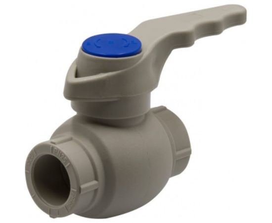 Шаровой кран VRT 20, ручка, PP-R EVER plast, серый 538457 