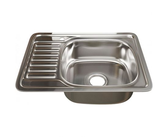 Врезная мойка mixline 50х65х16 см, 0.6, правый выпуск 3 1/2, с сифоном 529332 
