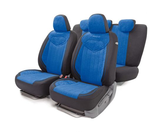 Авточехлы AUTOPROFI SIGNATURE велюр, чёрный/синий SGN-1505 BK/BL 