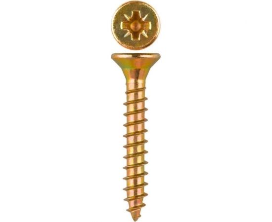 Универсальный саморез с потайной головкой GSMETZ 4.0x16 мм, желтый, оцинкованный, pz2, 1 кг/1000 шт. 1034016-1 