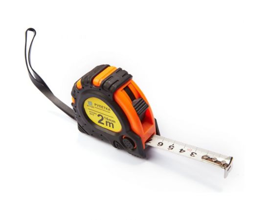Рулетка ZITOM 2м-16мм, обрезиненный корпус kr00001 