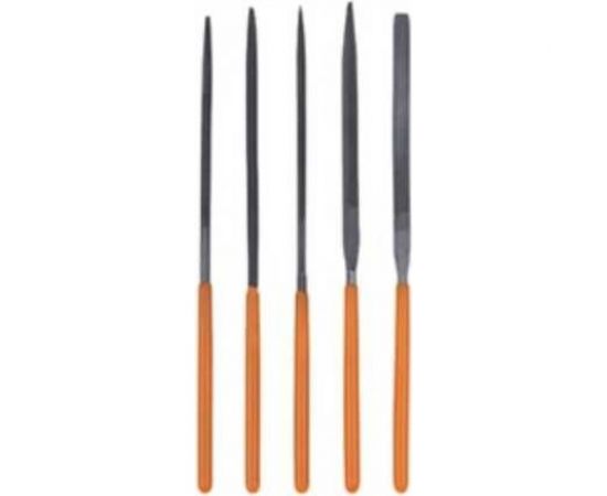 Набор надфилей TDM 5 шт, O3 мм, длина 140 мм, пластиковая рукоятка, Рубин SQ1026-0301 