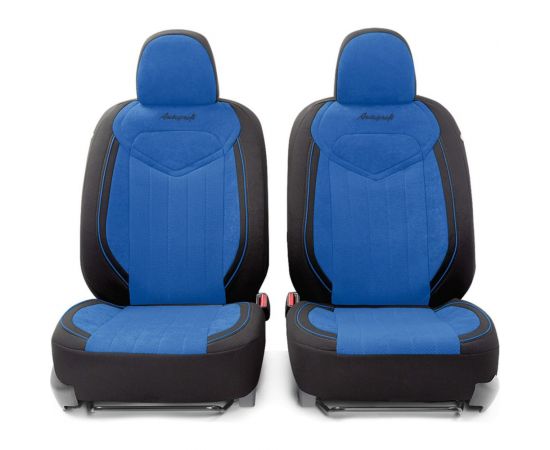 Авточехлы AUTOPROFI SIGNATURE велюр, чёрный/синий SGN-1505 BK/BL – изображение 2