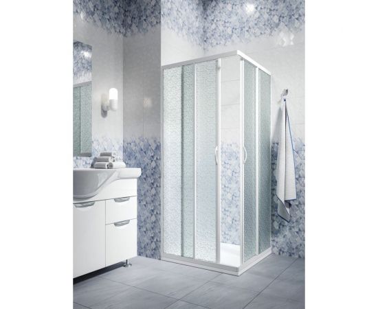 Душевой уголок РУСАК 80, полистирол Колотый лед, Стандарт ПКЛ80-2 – изображение 2