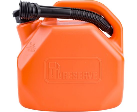 Канистра 5 л OCTANE RESERVE оранжевая для топлива (усиленная) с крышкой и лейкой 3ton 55381 – изображение 2