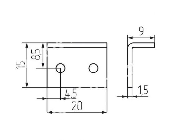Ответная планка для замка Mebax 20159, 4 шт. 00-00002731 – изображение 2