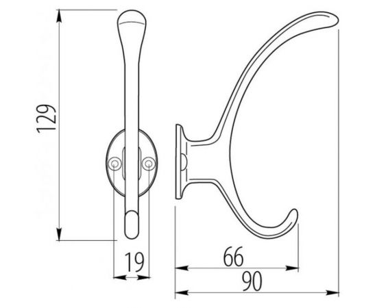 Мебельный крючок GTV сатин WZ-D-892-02 – изображение 2