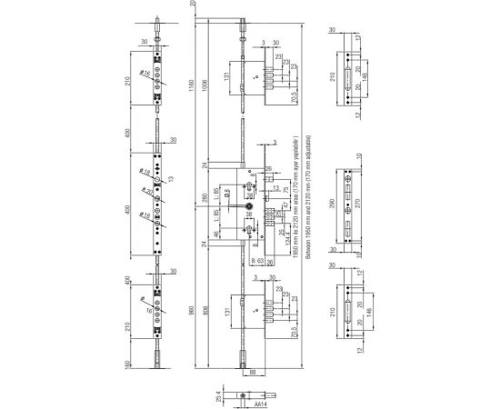 Врезной цилиндровый мультисистемный замок KALE KILIT 256, 85BS63, 30CP, SP, w/ o Ros, STB 25600000079 – изображение 2