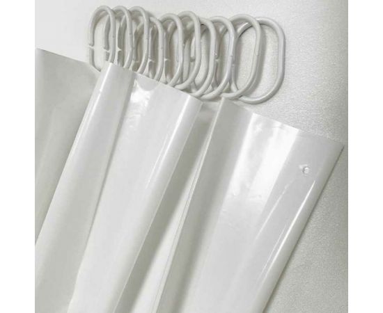 Штора для ванной Мамонтенок Чистолюб полиэтилен, 180x180 см, белый MPM8713 – изображение 2