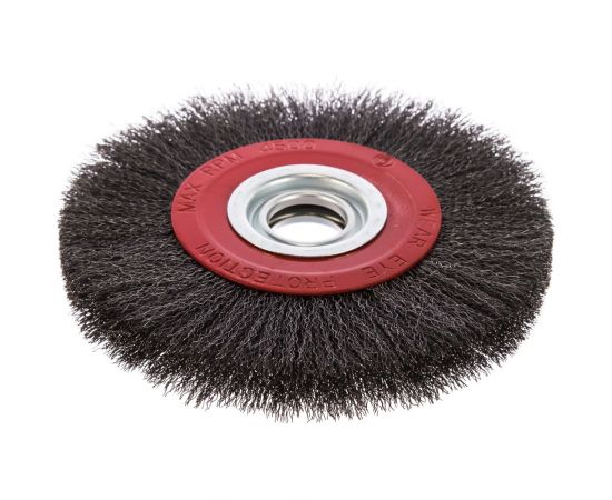 Щетка №035 200 мм, гофрированная круглая для точильно-шлифовального станка АТАКА 320050120 22229 – изображение 2