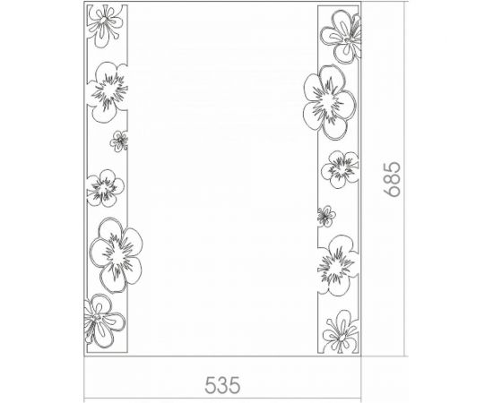 Зеркало mixline Флора 535х685 с полкой 525460 – изображение 2