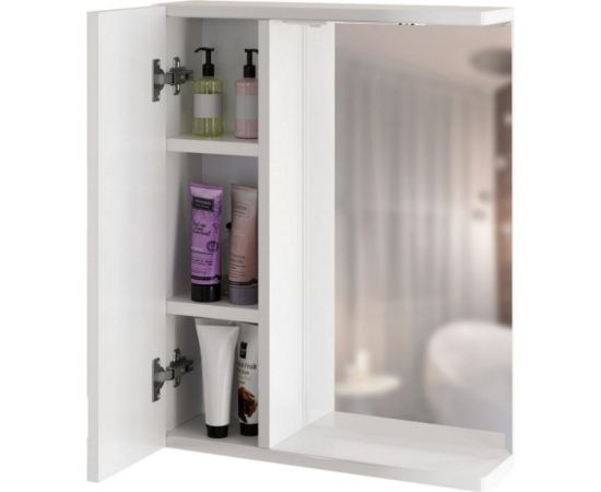 Навесной шкаф MIXLINE ""КВАДРО-55"" левый, с подсветкой, ПВХ 551700 – изображение 2