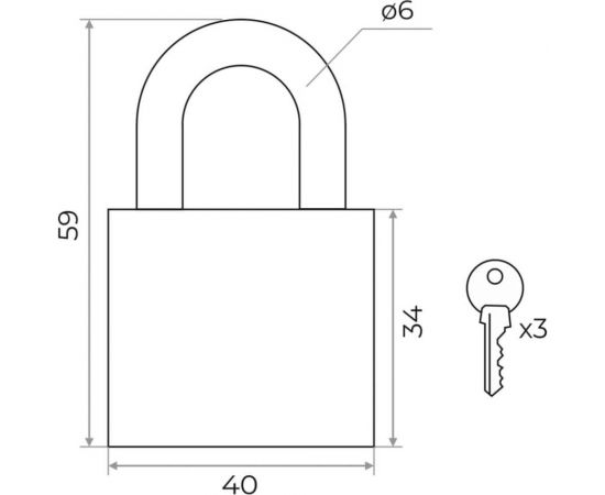 Навесной замок Marlok вс-1 45.40 ч 006446 – изображение 3