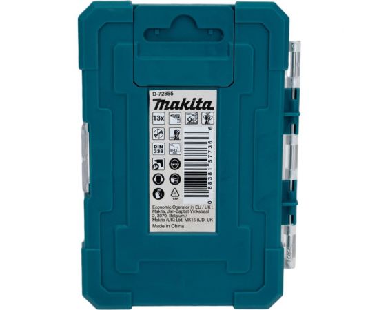 Набор сверл по металлу HSS-TiN Economy 13 шт, 1.5-6.5 мм, шаг 0.5 мм Makita D-72855 – изображение 3