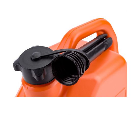 Канистра 5 л OCTANE RESERVE оранжевая для топлива (усиленная) с крышкой и лейкой 3ton 55381 – изображение 5