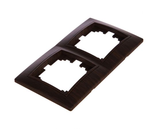 Горизонтальная рамка Intro 150210 на 2 поста, СУ, Plano, венге Б0030096 