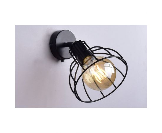 Бра РОССВЕТ 1х60ВтхE27 РС21077 BK+CR/1W 