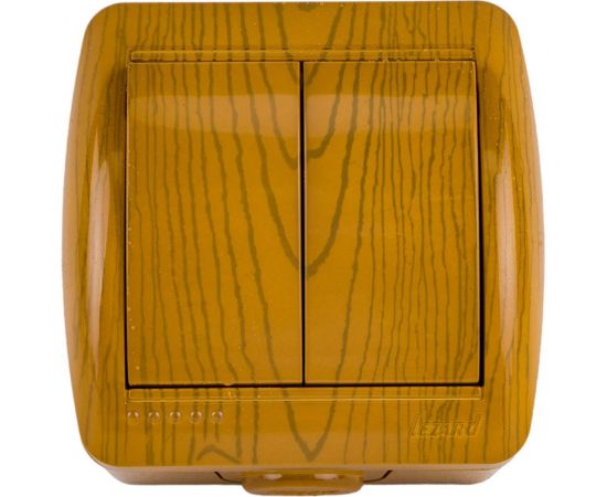 Двойной выключатель Lezard NATA ольха 710-0700-101 