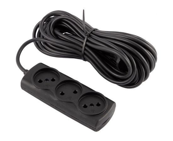 Удлинитель Engy Премиум 10 метров, 3 розетки, черный 186742 