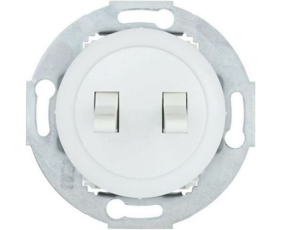 2-рычажковый выключатель LK Studio схема 5, 16 A, 250 B, белый, LK Vintage 882304-1 