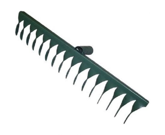 Прямые грабли с витыми зубьями Комус металл, 42 см, без черенка 1550843 