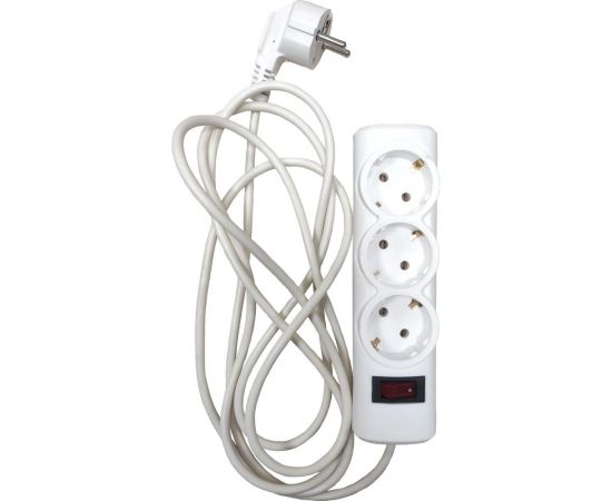 Удлинитель Профессионал ПРЕМИУМ с КНОПКОЙ 3 гнезда 2200Вт с заземлением 5м 5516 