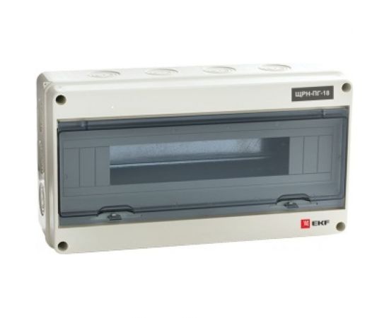 Распределительный навесной щит EKF ЩРн-П-18 IP65 пластиковый 199х364х109 pb65-n-pg-18 