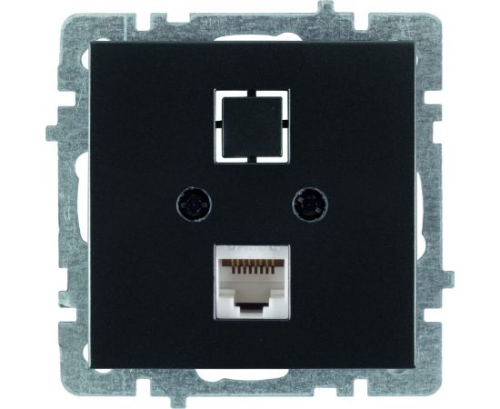 Механизм 1-местной компьютерной розетки Nilson СУ TOURAN-ALEGRA-THOR, матовый черный, 24380444 