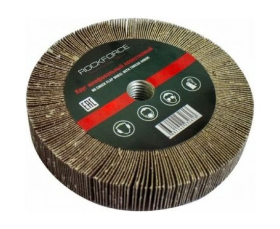 Круг лепестковый зачистной (125x25x16 мм; №100) ROCKFORCE RF-FD2100F 