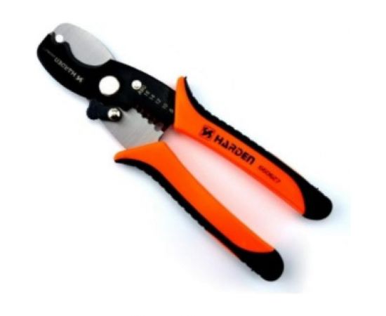 Электромонтажные клещи HARDEN для снятия изоляции и резки провода, до 2,5мм. 660627 