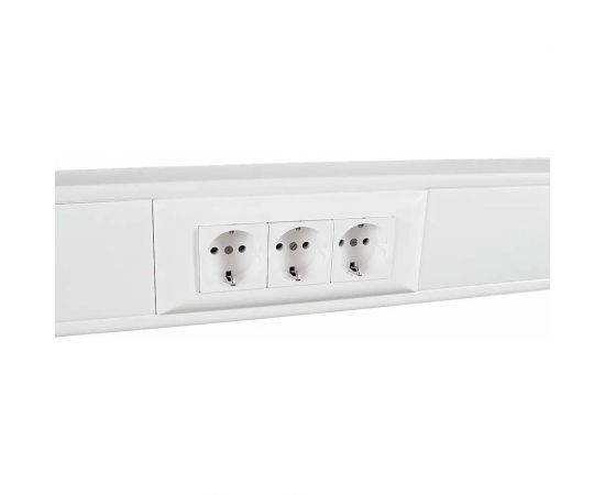 Суппорт с рамкой SPL на 3 поста 45x45 в профиль для кабельных каналов 100x50, 105x50, 6 шт. 100009S – изображение 2