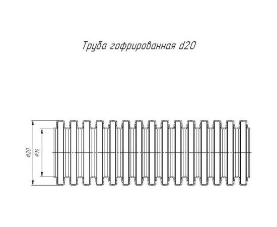 Гофрированная труба Промрукав ПВХ легкая 350 Н серая с/з д20 50м PR.012031м – изображение 2