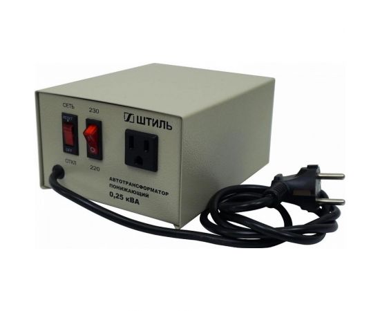 Автотрансформатор Штиль 0,25 кВА в сером корпусе АТ 230-220/СТО-0,25-50 с/к – изображение 2