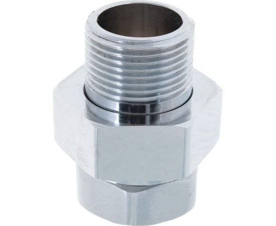 Прямое соединение СТМ ТЕРМО г/ш, 3/4, с накидной гайкой, для полотенцесушителей, хром CPASFM34 – изображение 2