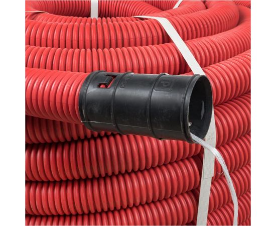 Гибкая гофрированная двустенная труба EKF ПНД, d 50 с зондом красная PROxima tg2st-50-50m – изображение 2