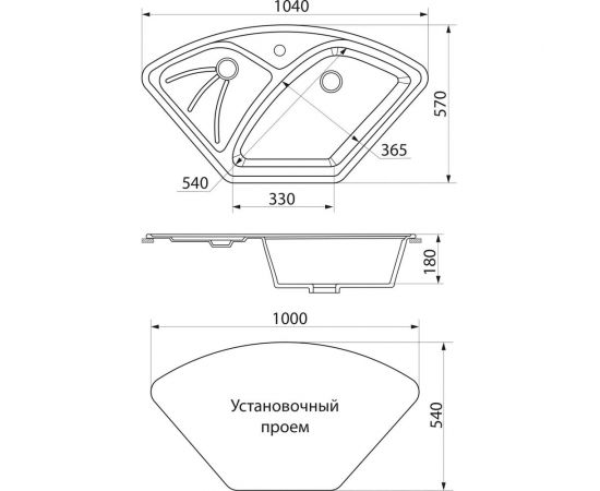 Кухонная мойка GreenStone GRS-10E цвет: черный GRS-10E-308 – изображение 2
