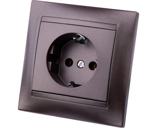 Розетка TDM 2П+З 16А 250В шоколад Лама SQ1815-0523 – изображение 2