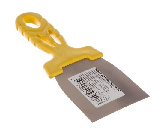 Гладкий шпатель из нержавеющей стали 80мм Jettools желтый Шн/желт-80 – изображение 2