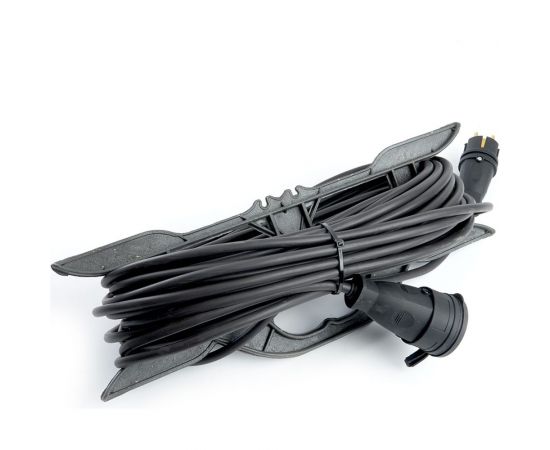 1-местный удлинитель-шнур на рамке TEKKER c заземлением, prf22-31-30, 30м, 3x1,5, серия professional, черный, 49045 – изображение 2