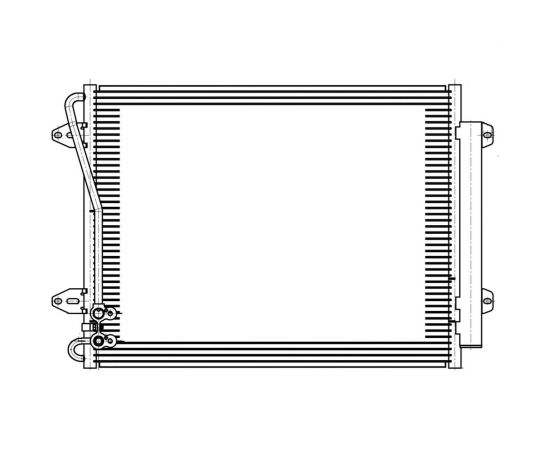 Радиатор кондиционера для автомобилей Passat B6 LUZAR LRAC 181D – изображение 3