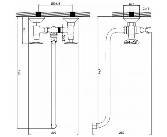 Смеситель Diadonna универсальный, с круглым изливом D80-225355 – изображение 3